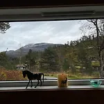 Flott Familiehytte Pa Haukas I Strandebarm Casa de Férias *